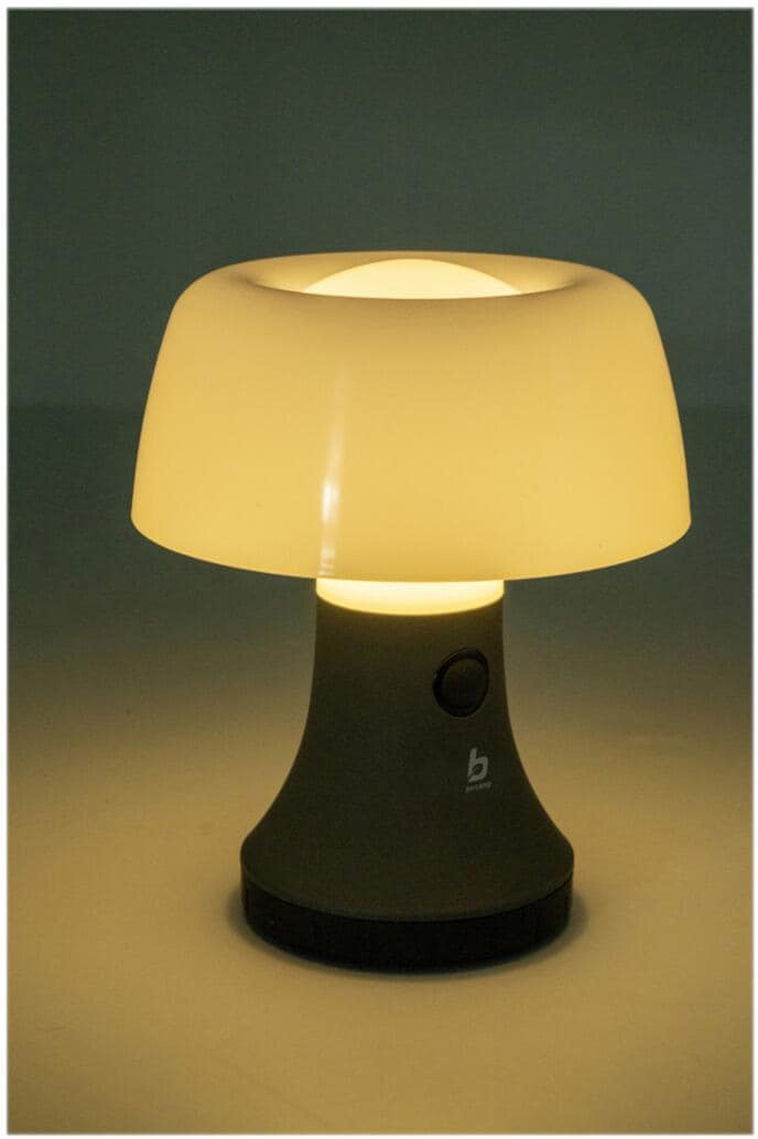 Bordlampe Sirius LED batteridrevet Ø13 cm grå bakside