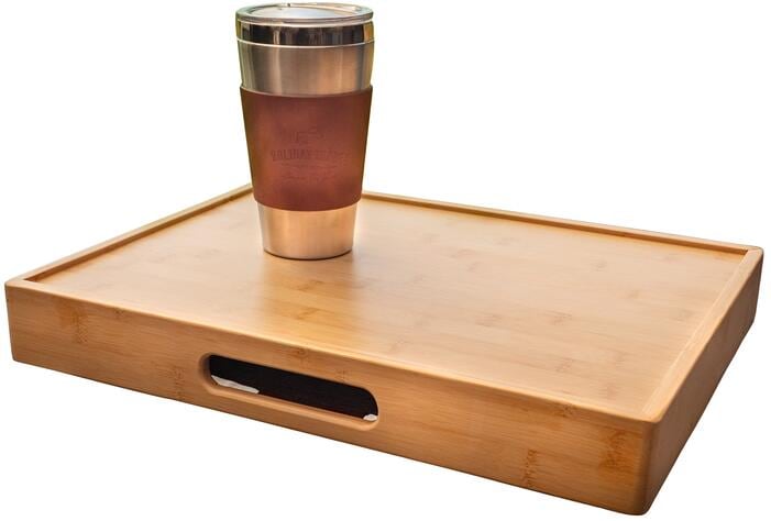Bordplate i bambus for krakk 43x32 cm - Holiday Travel forfra