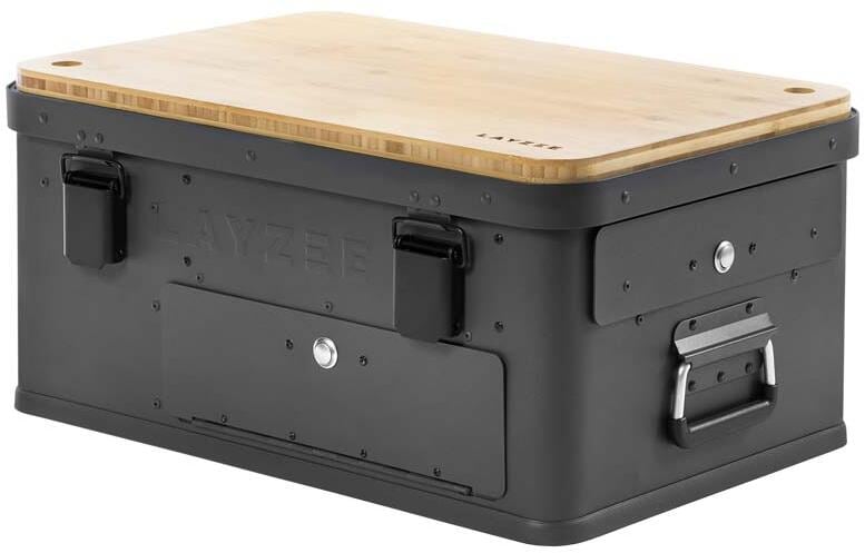 Montert Bordplate i bambus for Layzee Box Classic og Junior på Layzee Box