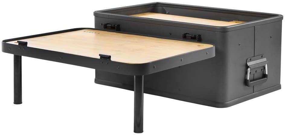 Nærbilde av bambusmaterialet på Bordplate i bambus for Layzee Box Classic og Junior
