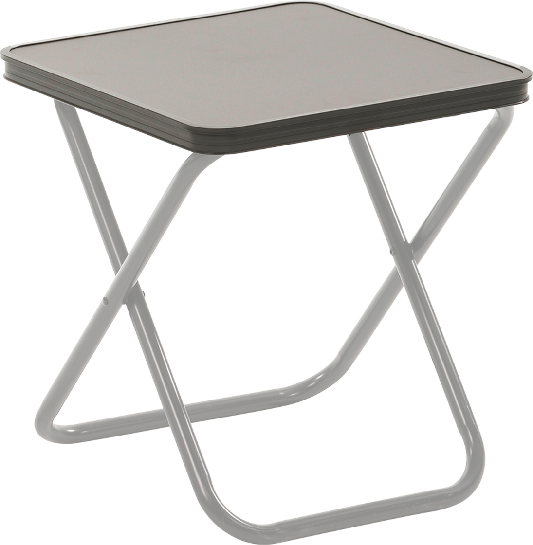 Bordplate for krakk Noto aluminium 44x42,5 cm mørkegrå forfra