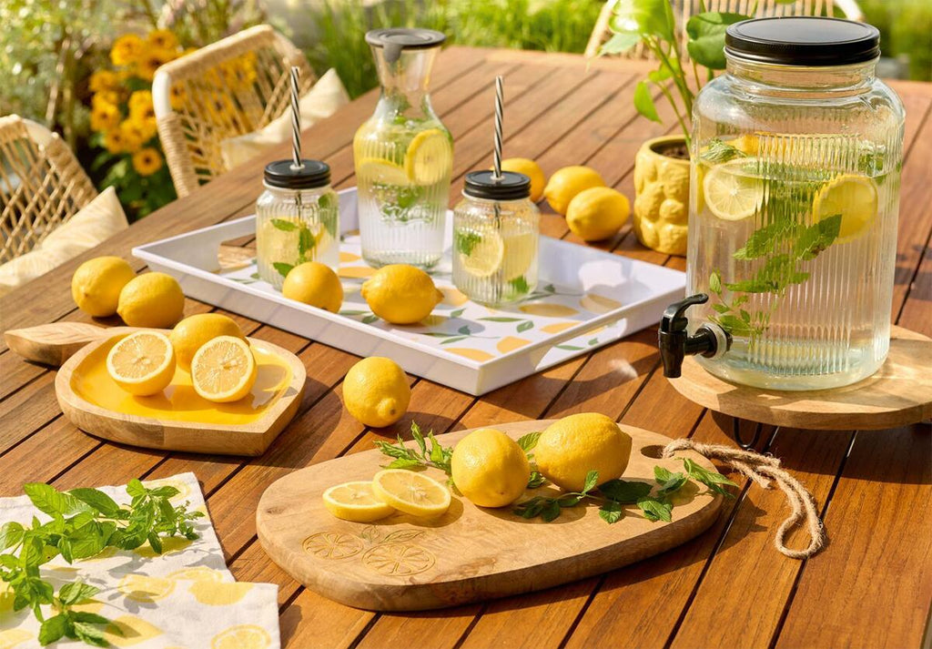 Bordskåner Lemons i plast 45x30 cm detalj av sitrondesign