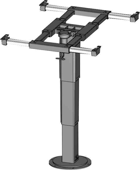 Bordunderstell Lift KlickKlack 342-712 mm aluminium forfra