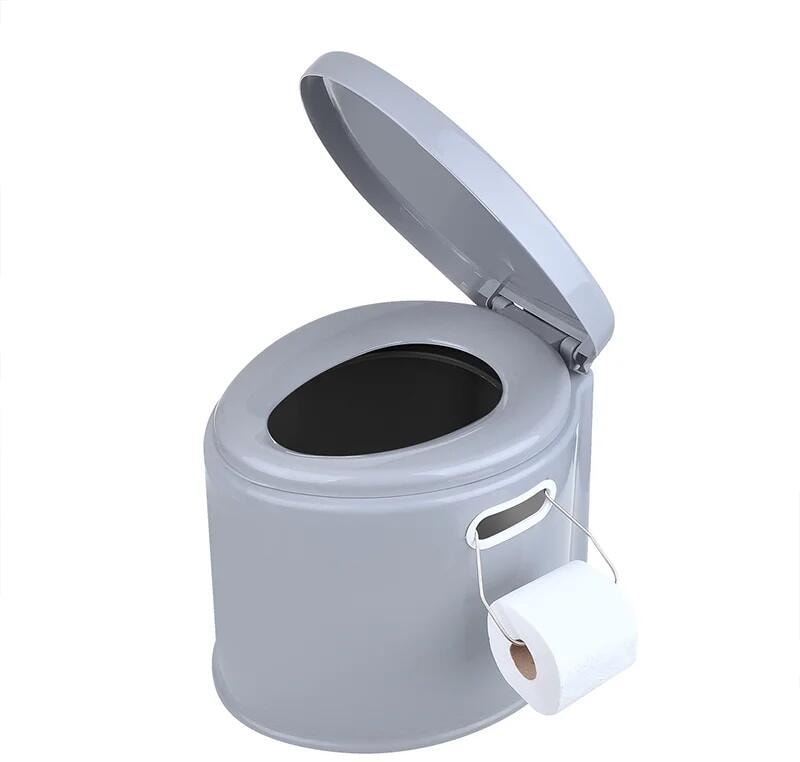Bøttetoalett portabelt 7L med toalettpapirholder - Pro Plus forfra