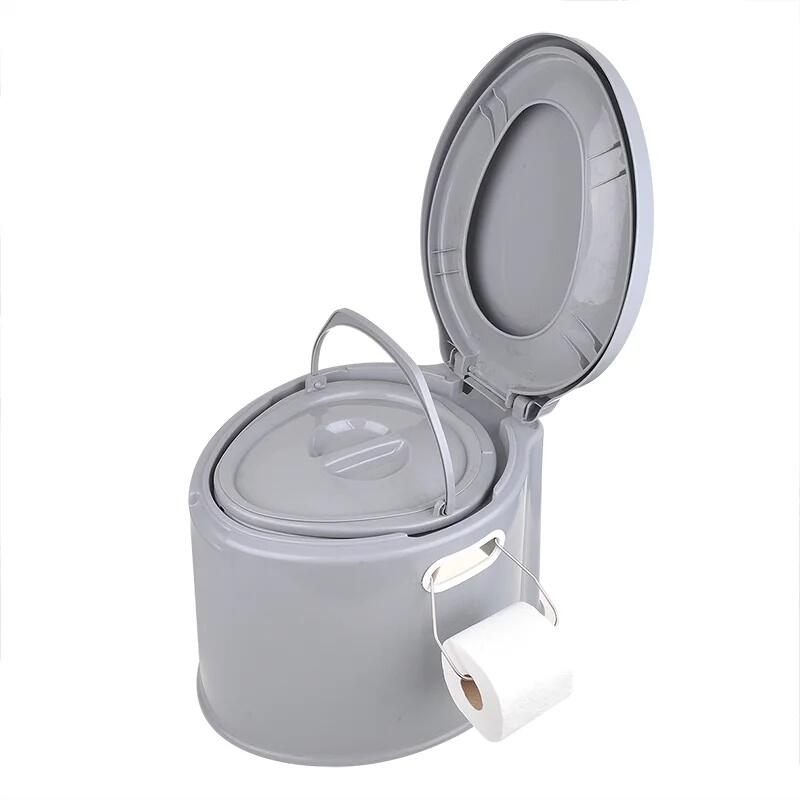 Bøttetoalett portabelt 7L med toalettpapirholder - Pro Plus bakside