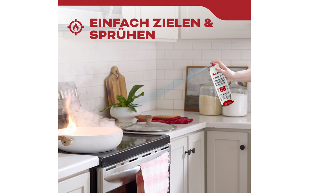 Detalj av brannslokningsspray Flame Out KFS 500 vannbasert 500 g - Kidde