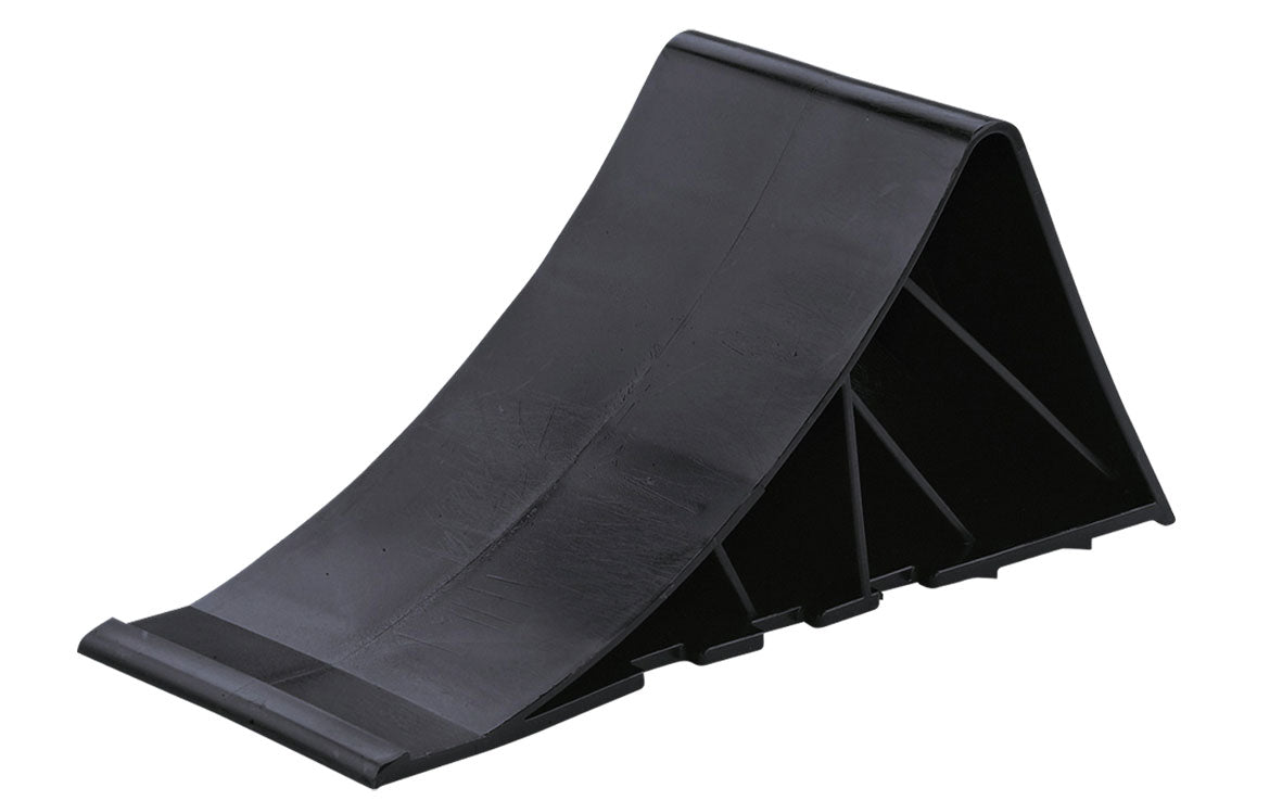 Bremsekile i polyetylen, maks 800 kg radlast, 229 g - Tripus sett forfra