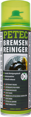 Bremserens spray 500 ml acetonfri for bremser og motordeler Petec forfra