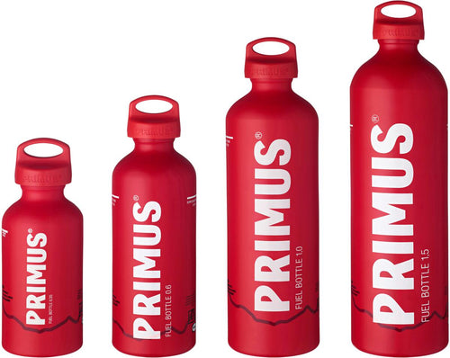 Brenselflaske 1000 ml rød aluminium bakside