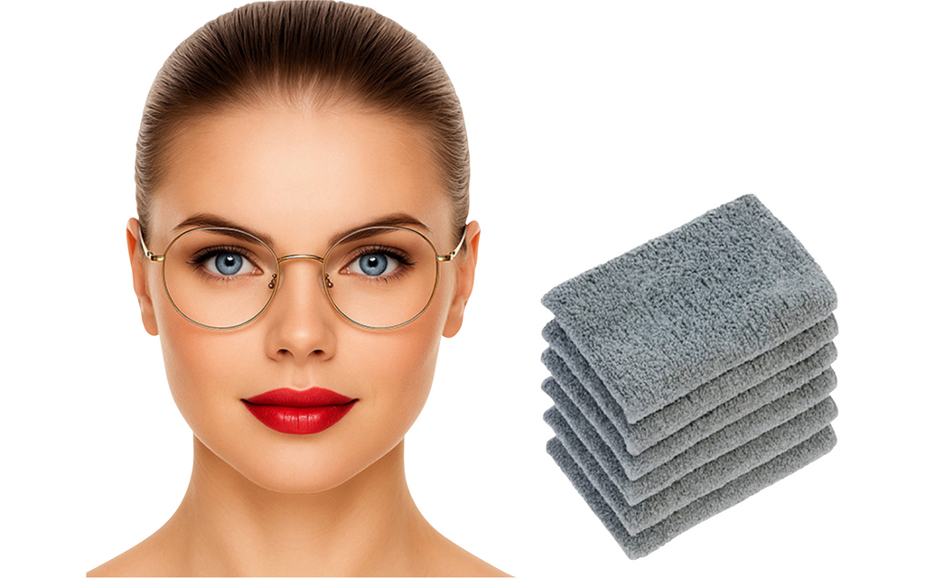 Detalj av Brilleklut mikrofiber antibakteriell 5-pakning 12x10 cm Zielonka
