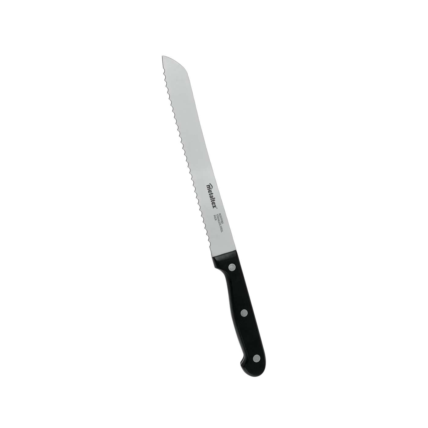 Brødkniv i rustfritt stål 31,5 cm klingelengde 19,5 cm - Metaltex for presis skjæring