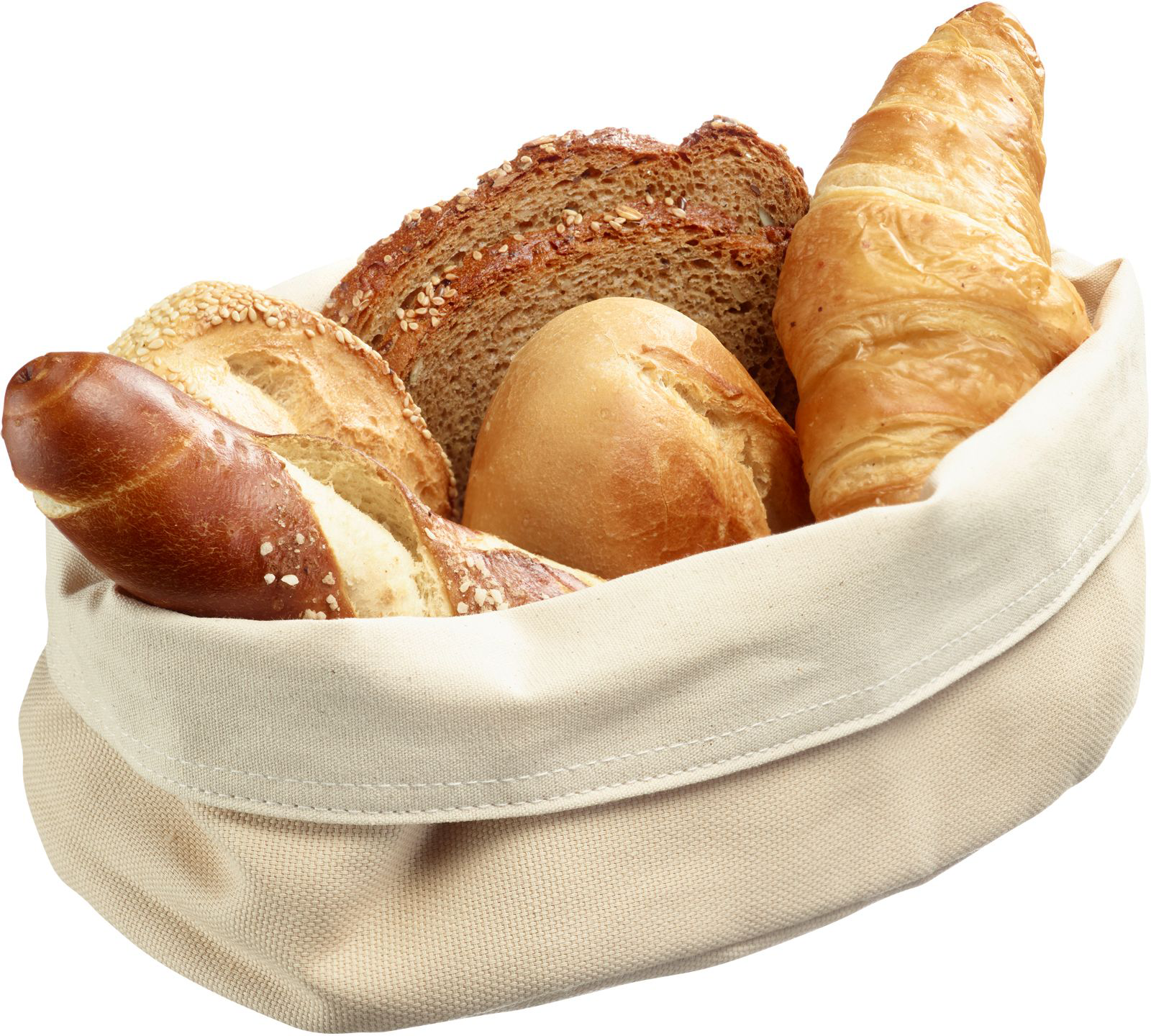Brødpose oval 25 x 18 x 12 cm bomull/polyester - Westmark forfra