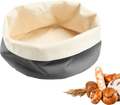 Brødpose rund 20 x 12 cm bomull antrasitt/beige - Westmark forfra