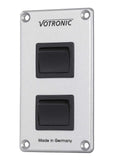 Bryterpanel 2x16A med sikringsautomater - Votronic forfra