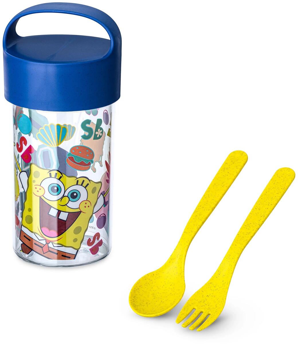 Buddy Snackpot og drikkeflaske sett 500 ml Spongebob bakside