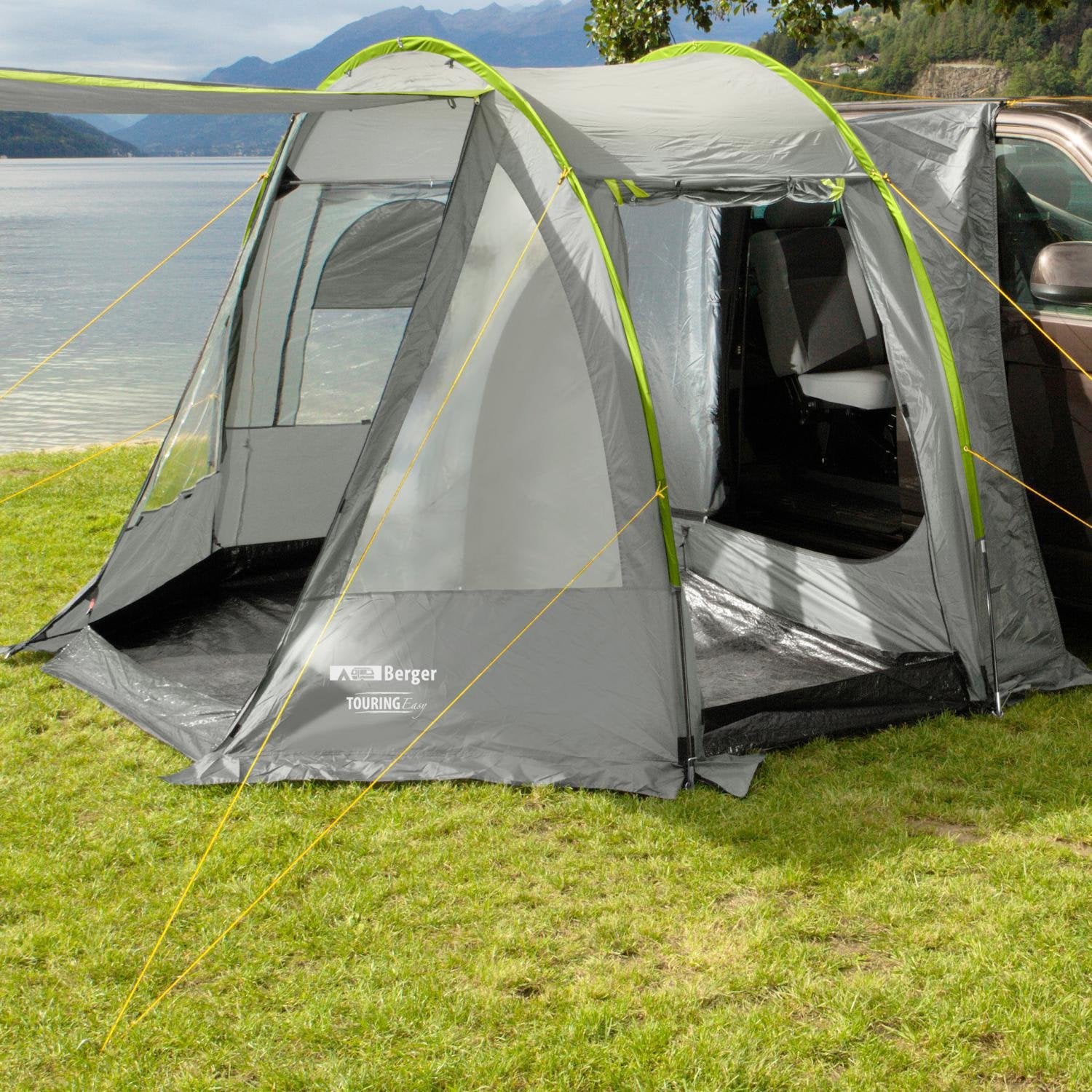Bunnduk for Touring Easy bussfortelt 320x250 cm grå, vist foran