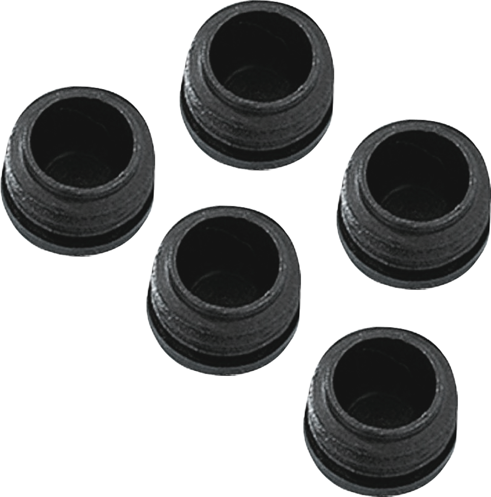 Bunnglider for teltstenger 22 mm, 5-pack sett med svart kunststoff