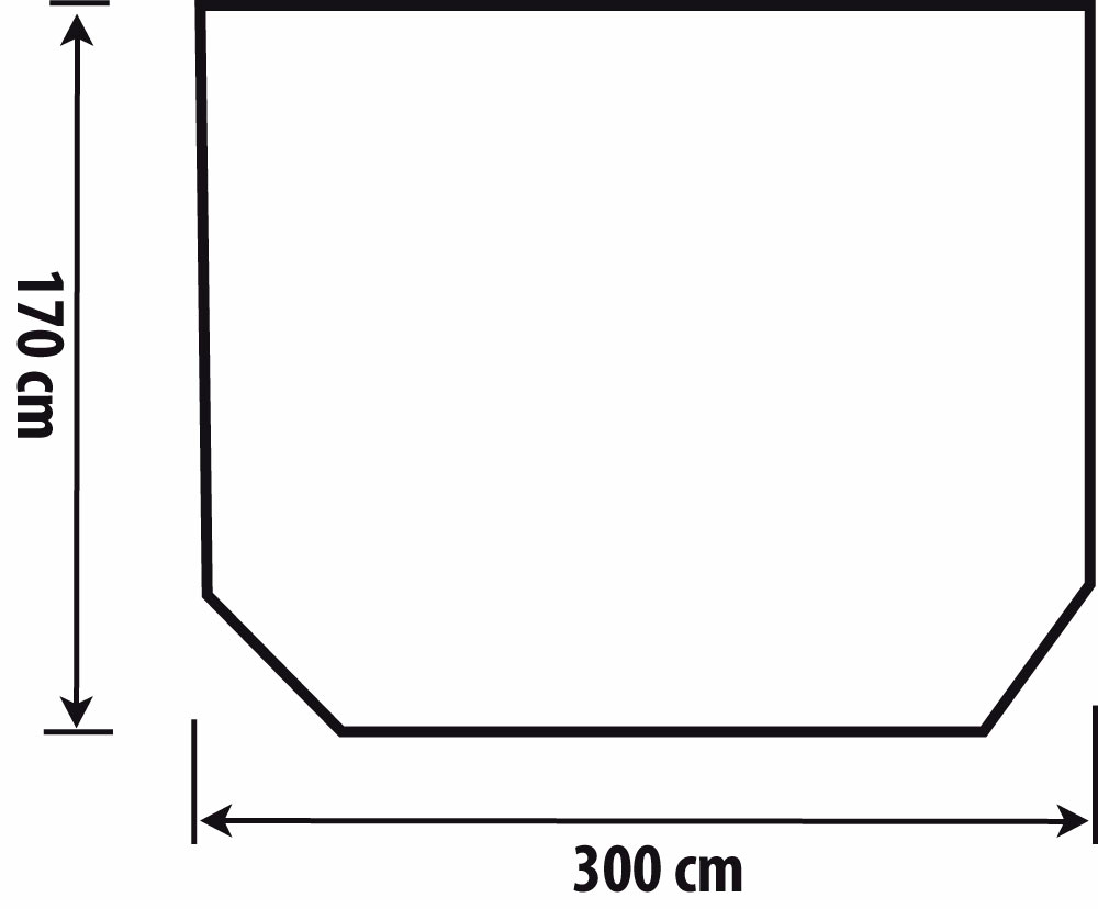 Bunnpresenning for Pontina Air fortelt 300x170 cm forfra