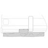 Bunnskjort for campingvogn PVC 450 x 60 cm grå bakside