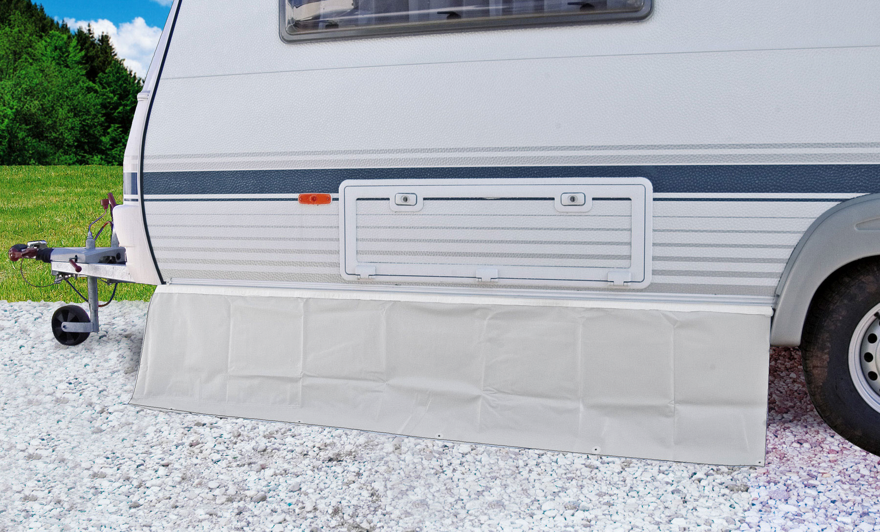 Bunnskjort i PVC for fortelt 100 x 50 cm - Brunner forfra