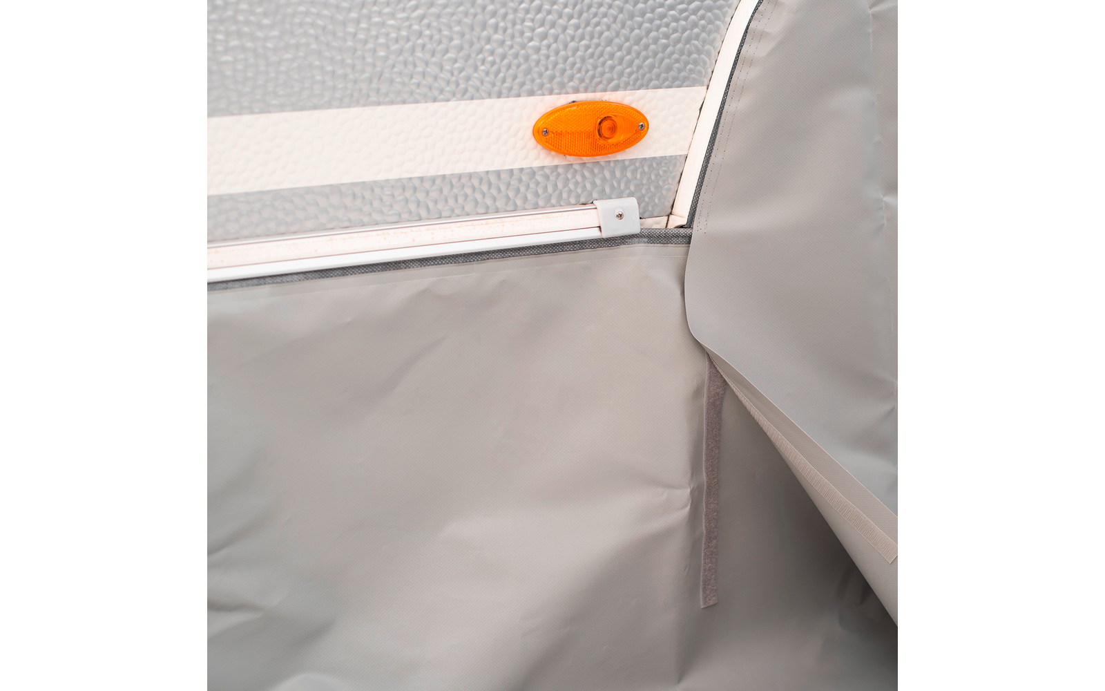 Detalj av PVC-keder på Bunnskjort med PVC-keder lysegrå 50 cm høyde