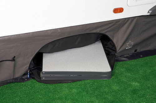 Bunnskjørt universal 400-600 cm grått 52 cm høyde Bo-Camp bakside