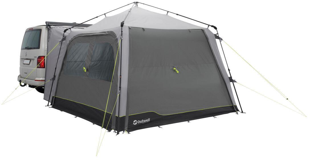 Busfortelt Fastlane 300 shelter 300x300cm UPF 50+ grå detalj av stålramme