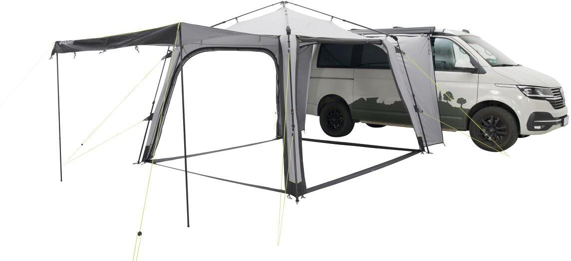 Busfortelt Fastlane 300 shelter 300x300cm UPF 50+ grå nærbilde av glidelåser