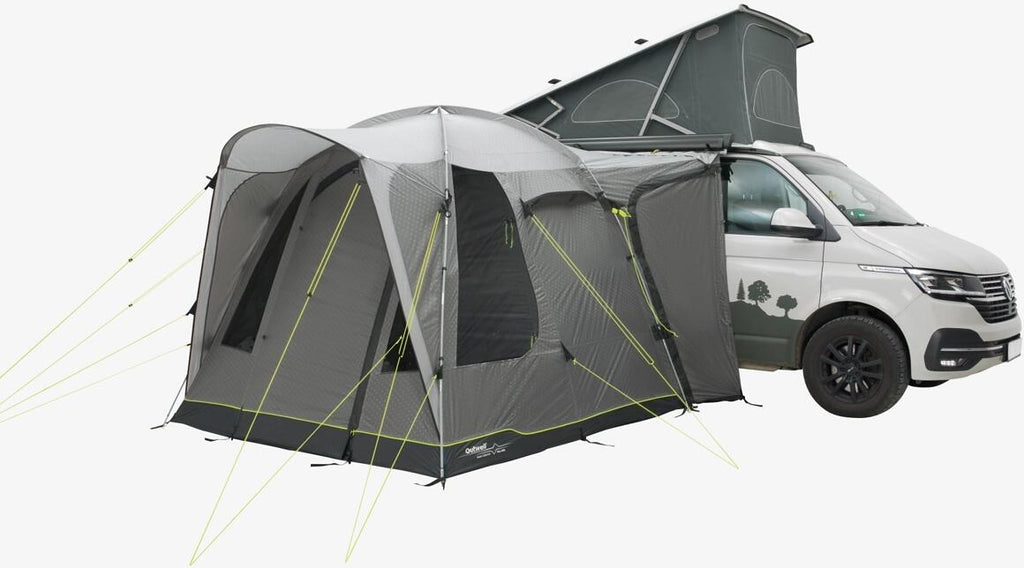 Busfortelt Pine Hills 250x250cm vannsøyle 3000mm grå - Outwell forfra