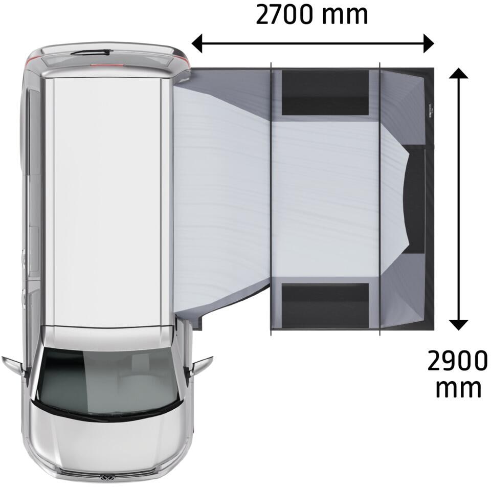 Montert Busfortelt Trip Driveaway 290x180 cm fiberglassstang 9,95 kg - Kampa