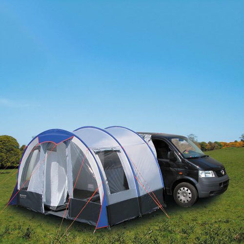Bussfortelt Travel Extra 340x240 cm forfra med panoramavinduer