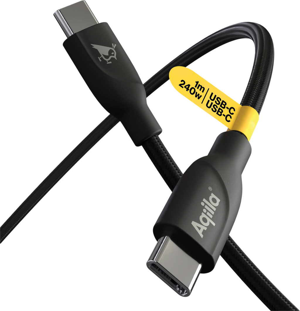 Cablebird CB1 USB-C til USB-C kabel 240 W, 1 m forfra