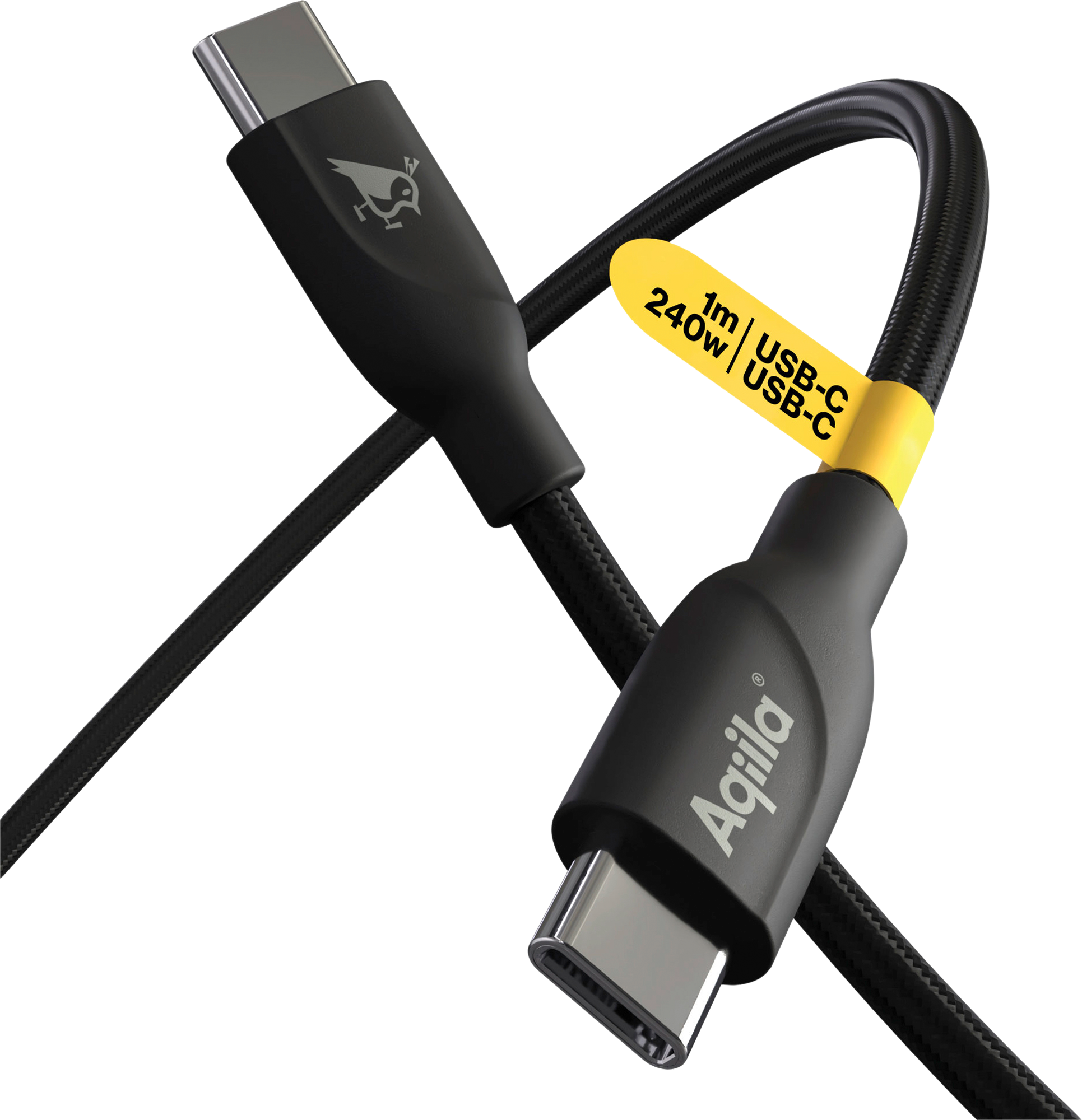 Cablebird CB1 USB-C til USB-C kabel 240 W, 1 m forfra