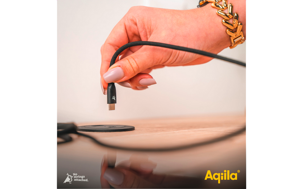 Detalj av Cablebird CS21 ladekabel USB-C til Lightning 30 W 1 m svart