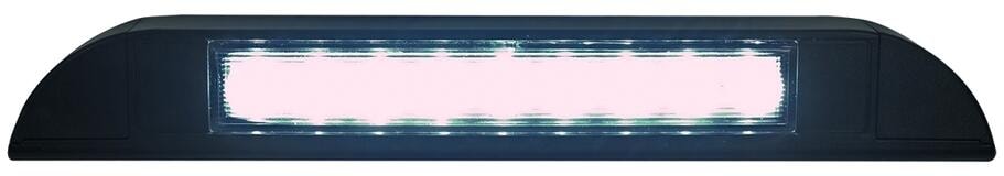Caletta LED forteltlampe 12V 5W 400lm svart montert på campingvogn