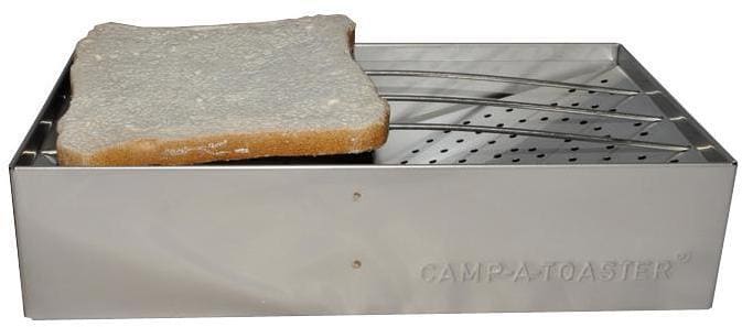 Camp-A-Toaster montert på åpen flamme