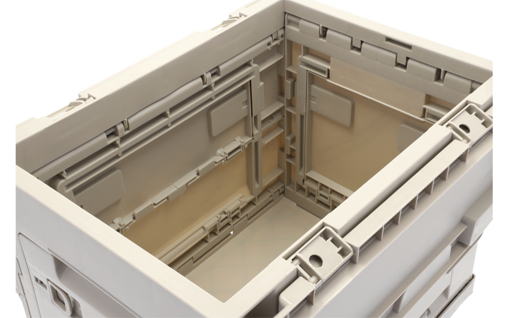 CamperBox L 30 sammenleggbar oppbevaringsboks montert som bord