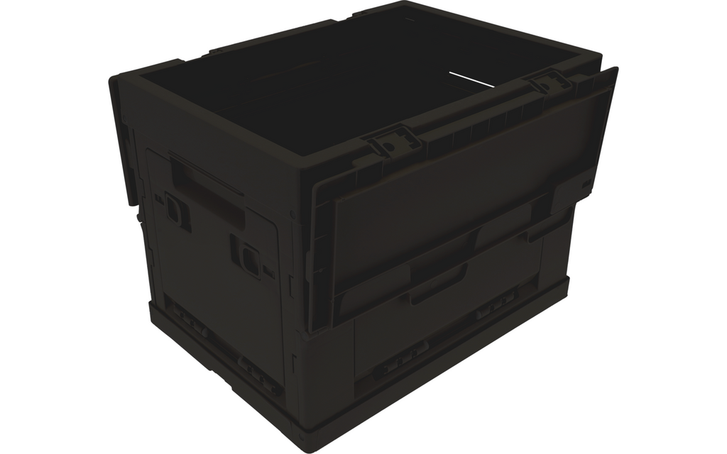 CamperBox sammenleggbar oppbevaringsboks 30 l montert og i bruk