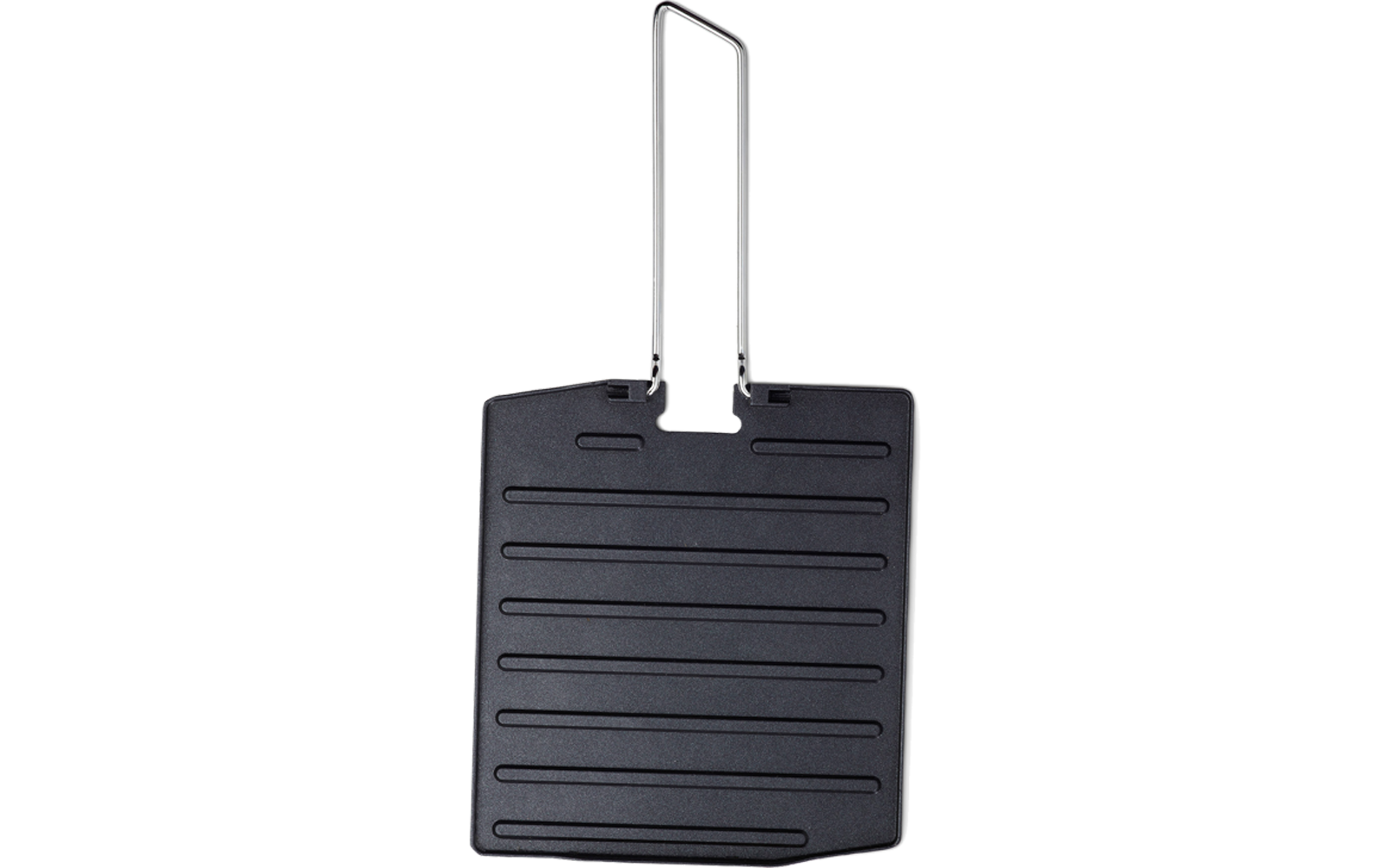CampFire grillplate aluminium med antihaftbelegg og sammenleggbart håndtak montert