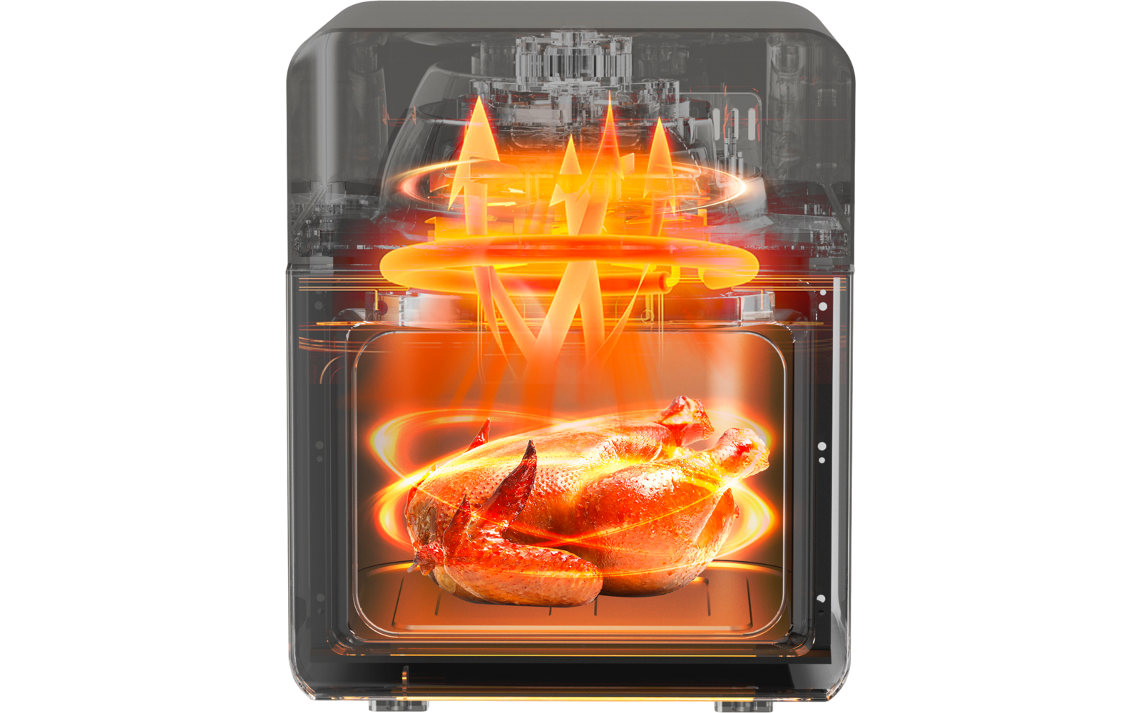 CampGourmet airfryer-stekeovn for camping montert i campingvogn