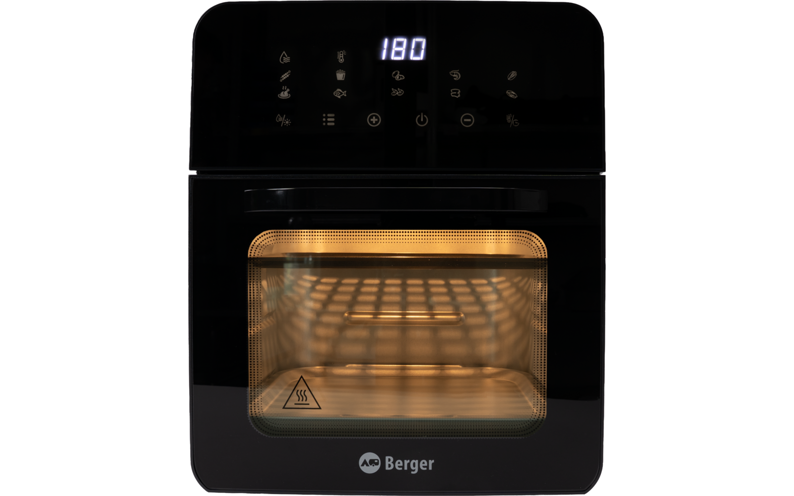 CampGourmet airfryer-stekeovn for camping detalj av stekebrett