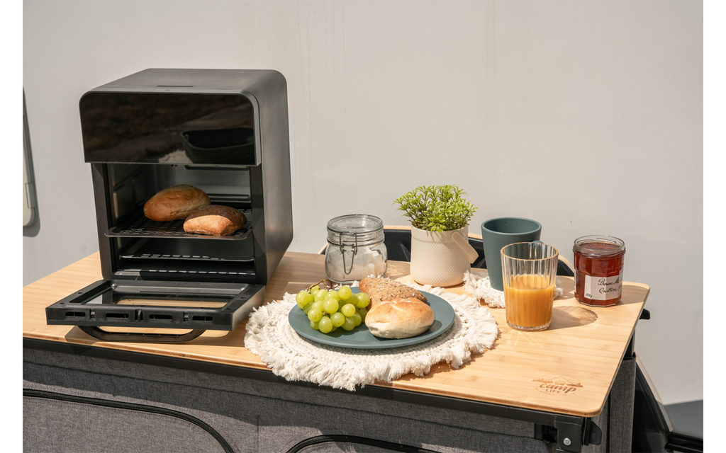CampGourmet airfryer-stekeovn for camping pakket i eske