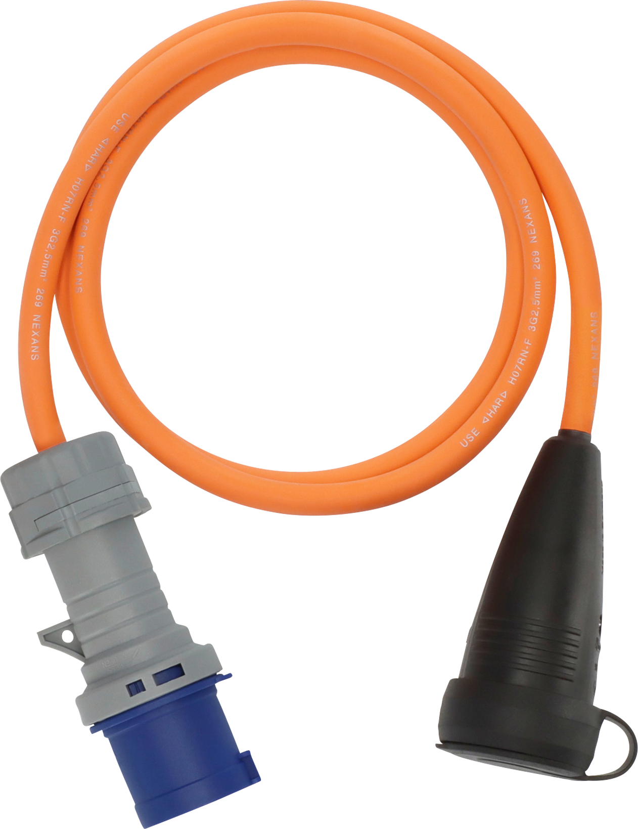 Camping-adapterkabel CEE til schuko 230V 16A 1,5m oransje Brennenstuhl forfra