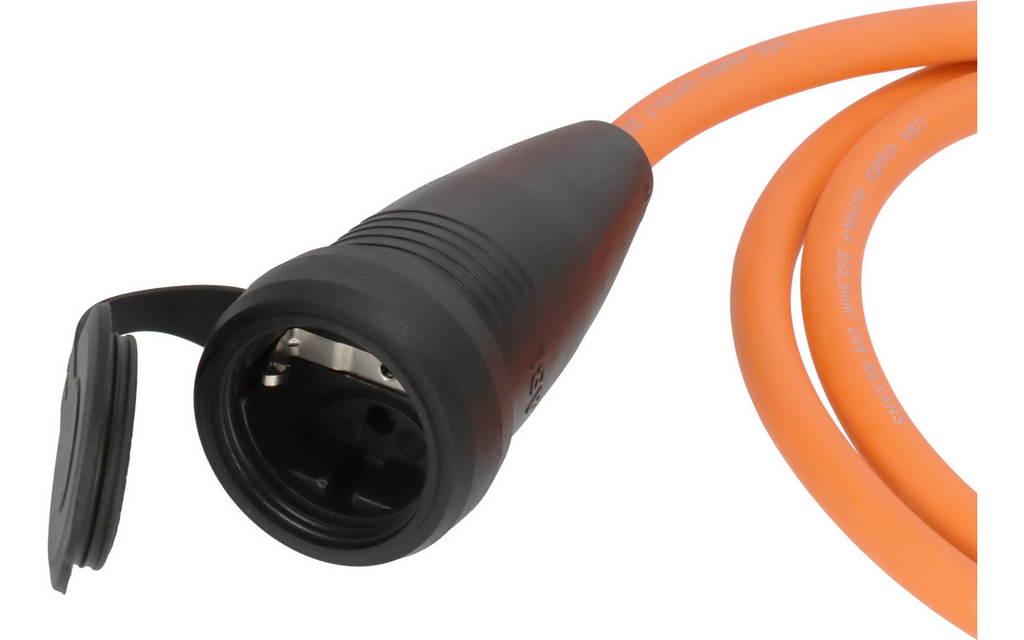 Camping-adapterkabel CEE til schuko 230V 16A 1,5m oransje Brennenstuhl montert