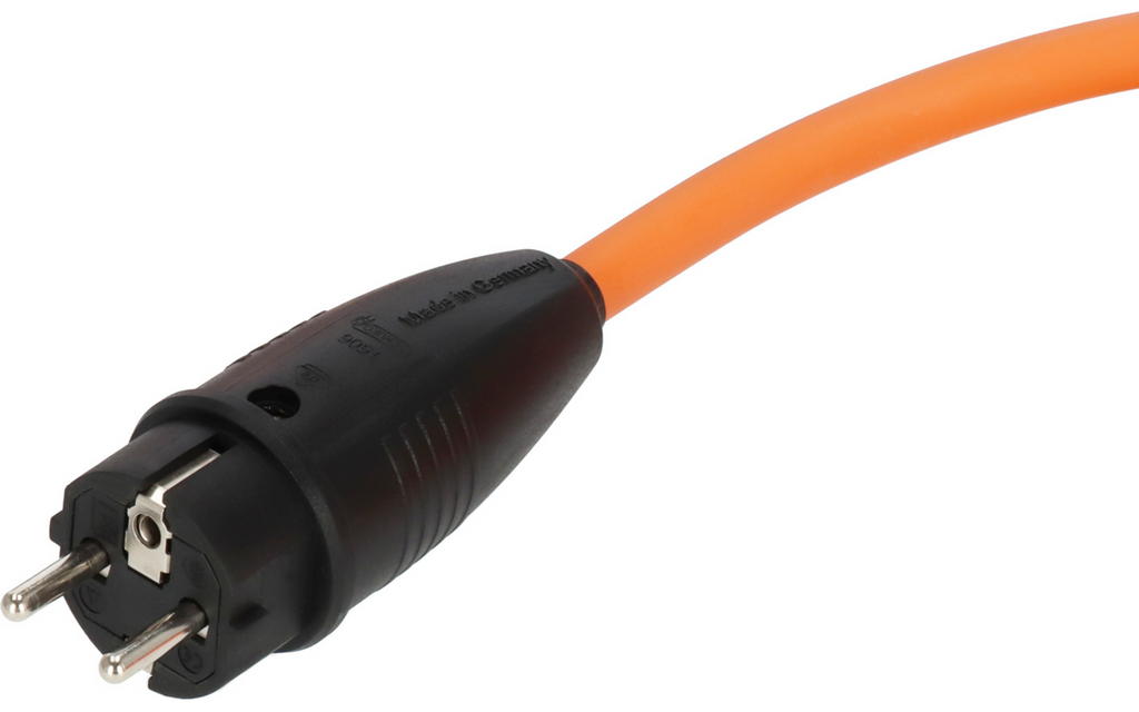 Camping-adapterkabel schuko til CEE 230V 16A 1,5m med LED bakside