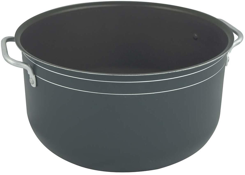 Camping grytesett 7 deler aluminium med belegg 1,3 kg - Bo-Camp sett på bål