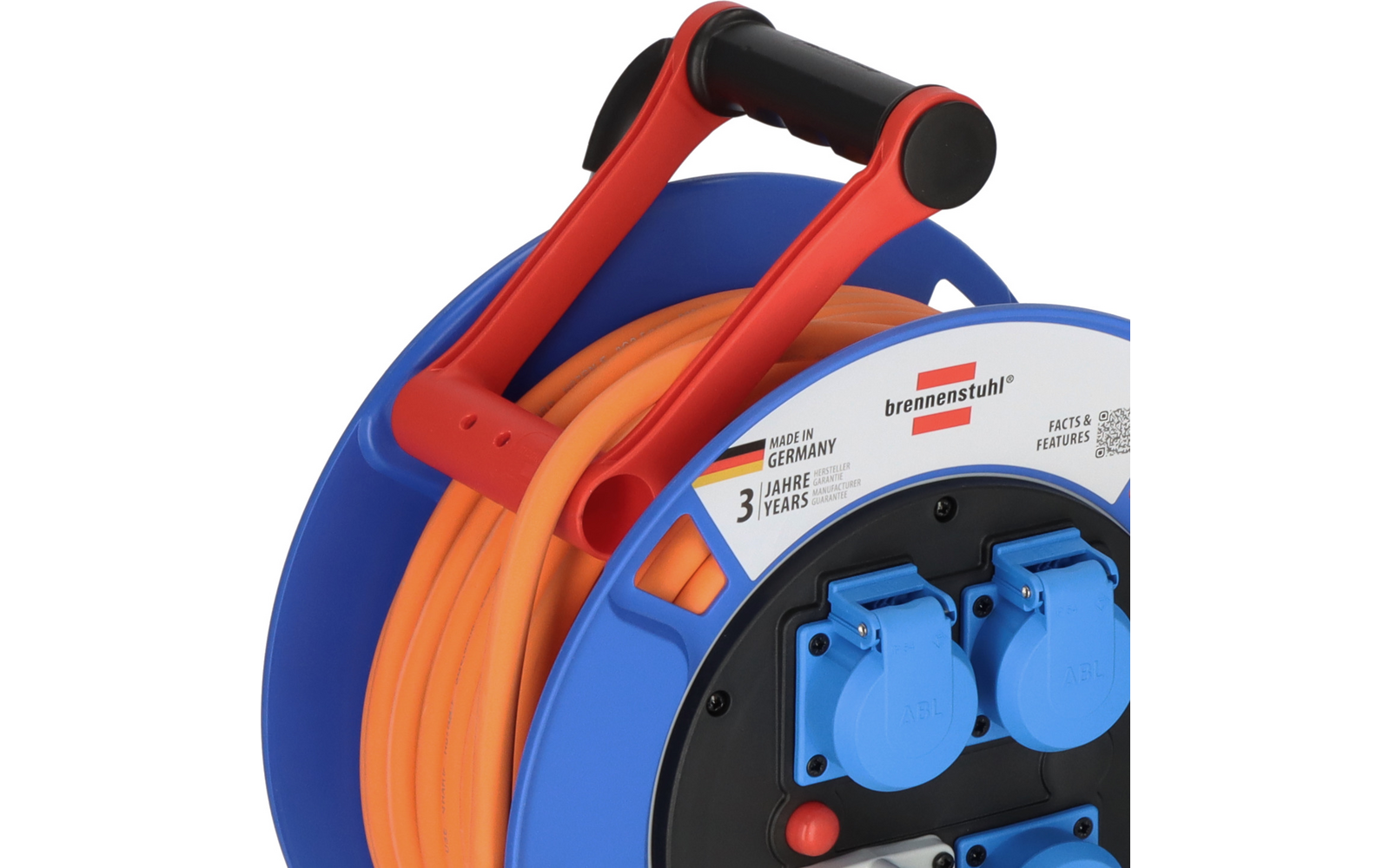 Nærbilde av kabel på Camping kabeltrommel CEE IP44 25 m Garant