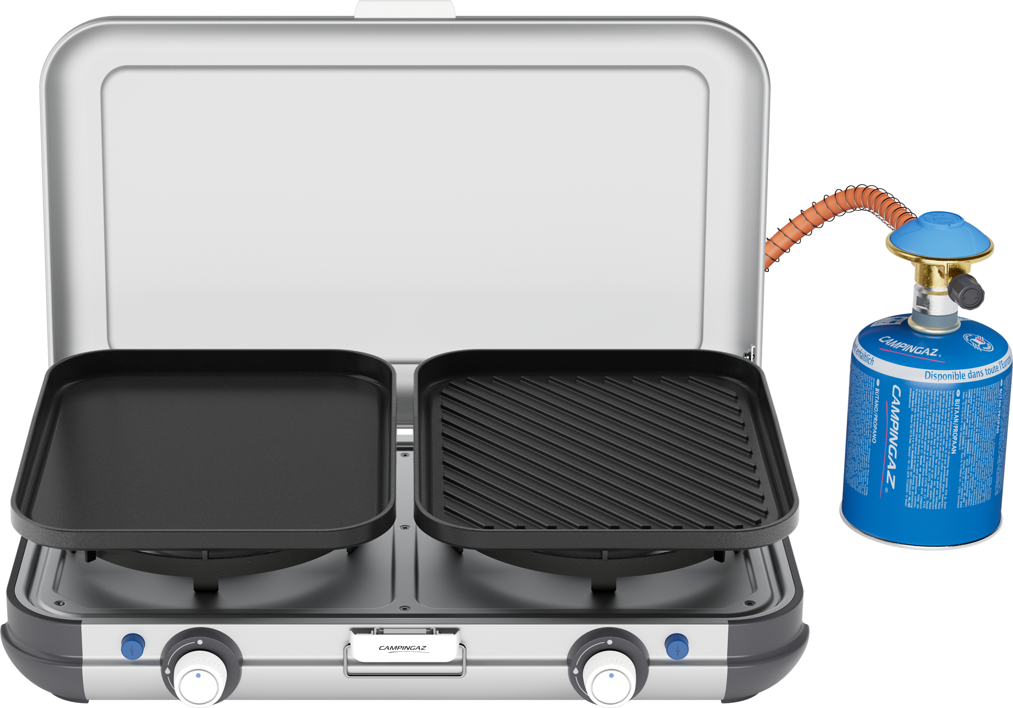 Camping Kitchen 2 Grill & Go CV 2-bluss gasskoker forfra