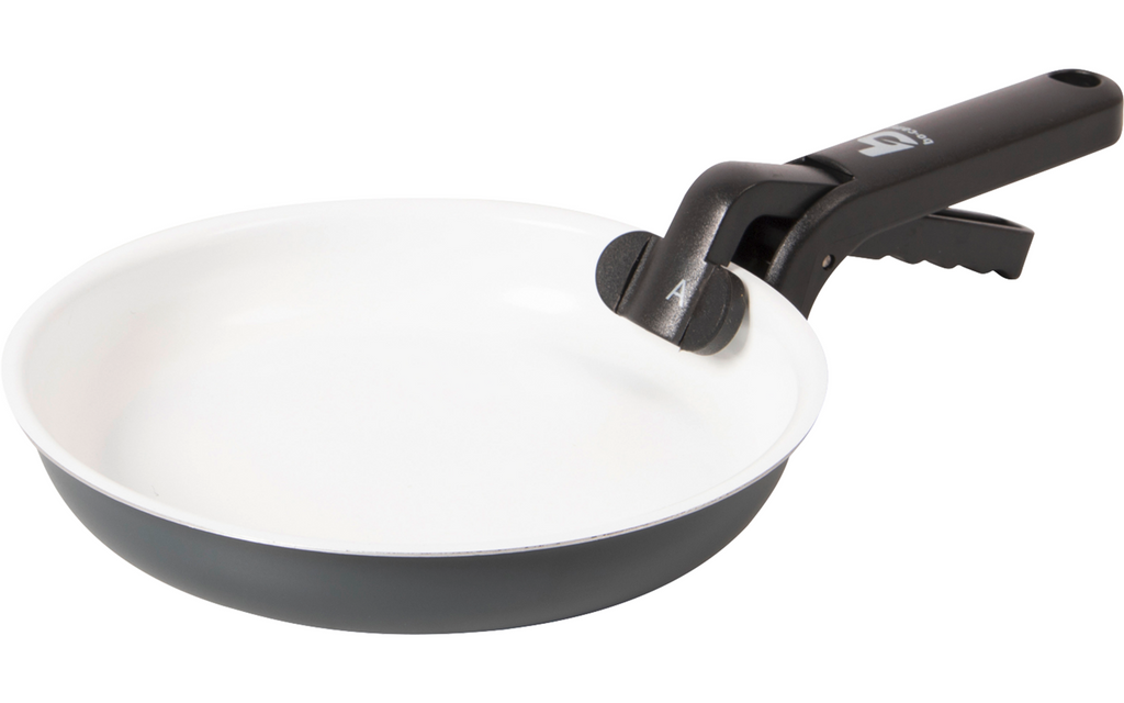 Camping kokekartsett 7 deler aluminium med keramisk belegg - Bo-Camp stablet sett