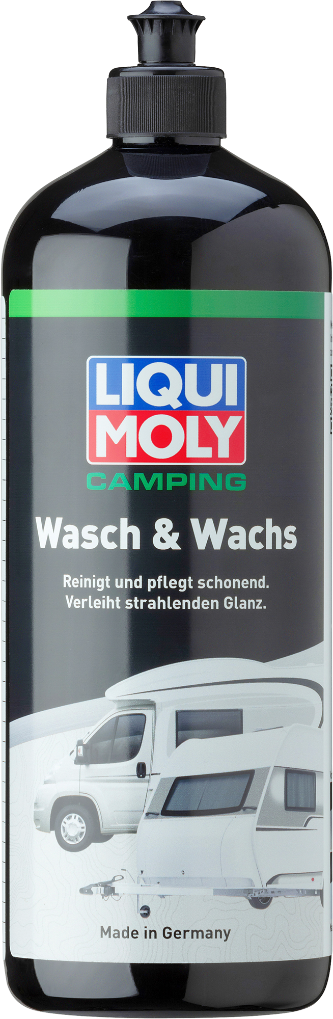 Camping vask og voks 2-i-1 sjampo med karnaubavoks 1 l - Liqui Moly på flaske